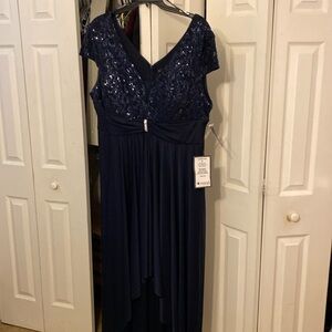 Navy color formal dress